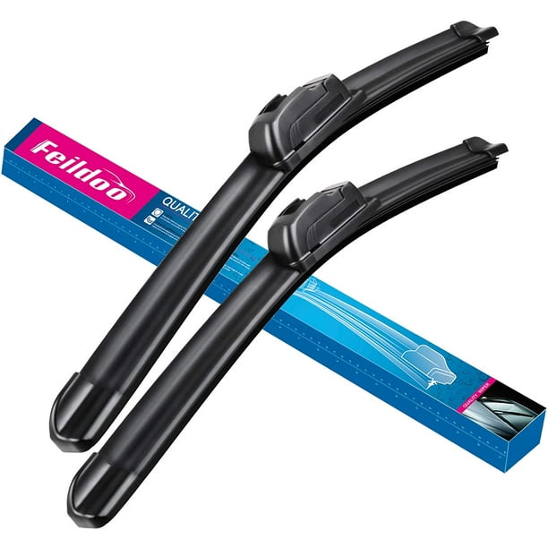 Feildoo Windshield wiper blades set of 2 22 22 Winter Summer Bracketless Beam Wiper Beam Wiper Blades Feildoo Windshield wiper blades set of 2 22 22 Winter Summer Bracketless Beam Wiper Beam Wiper Blades